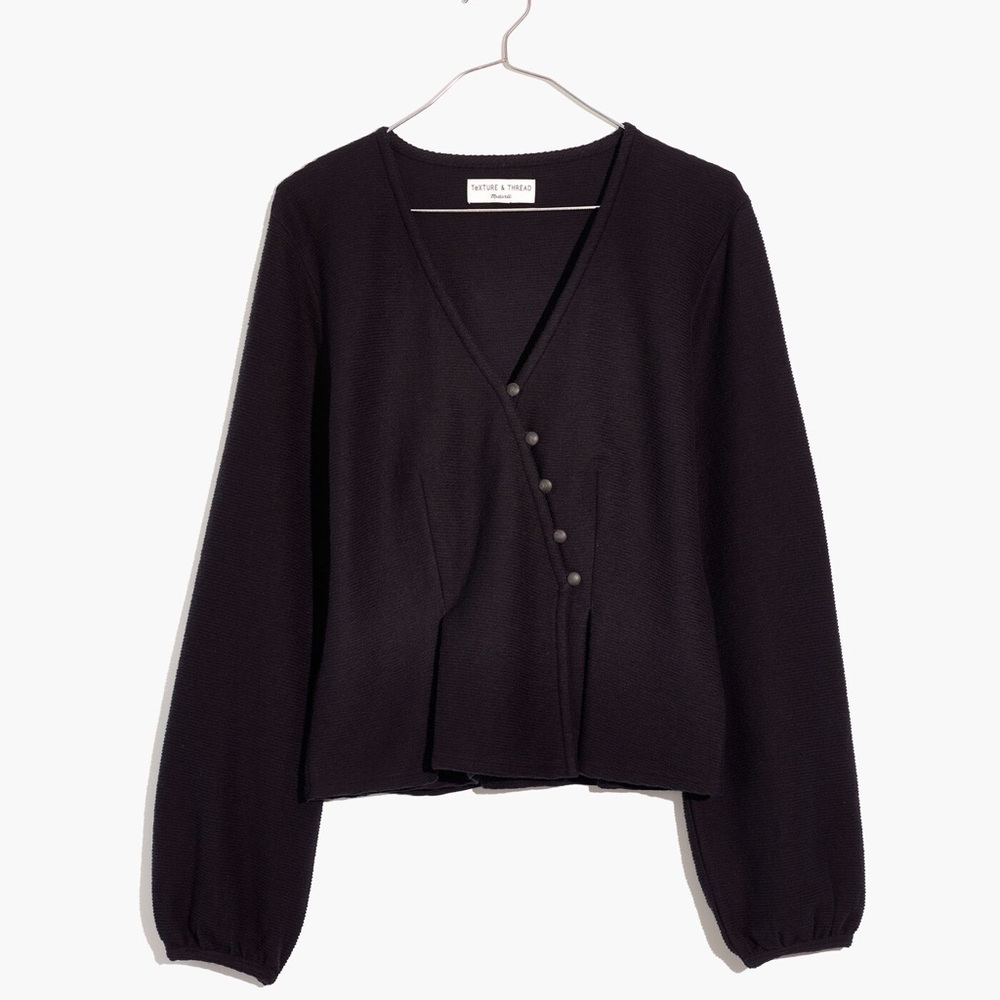 Madewell NWT Texture & Thread Madewell Button Wrap Shirt - Picture 2 of 11